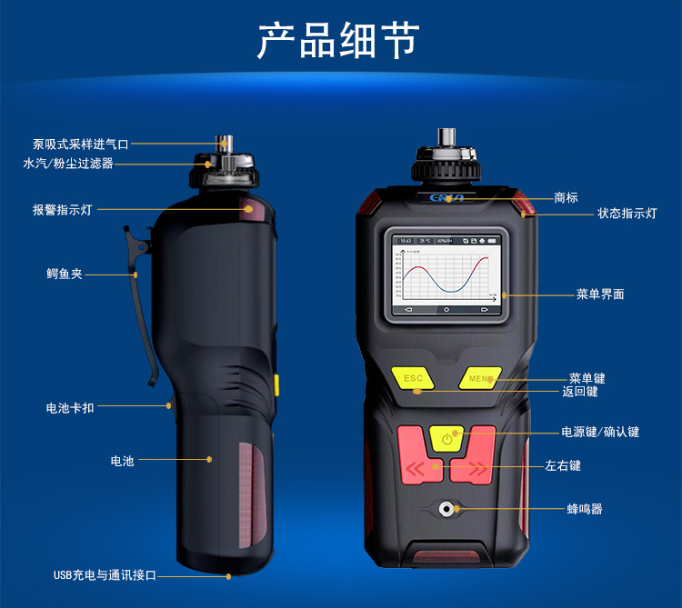 便攜泵吸式氬氣檢測分析儀